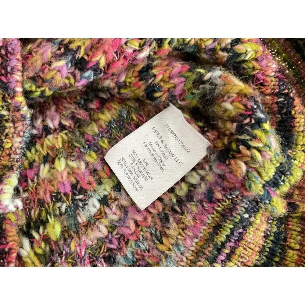 VERONICA BEARD Women Small Space Dye Multi-Color Dorla Wool Cardigan Sweater - Picture 10 of 14